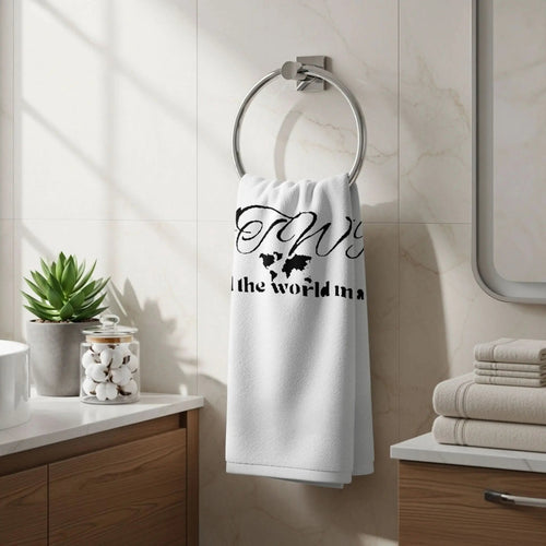 ATWIAR Logo — Hand Towel – travel - inspired by Aroundtheworldinarush