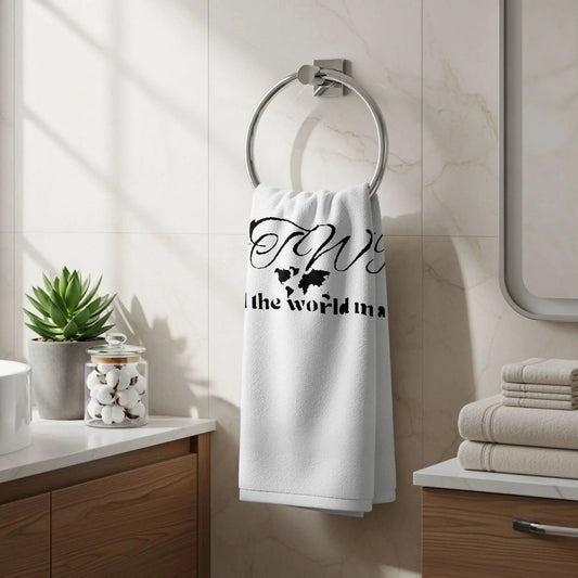 ATWIAR Logo — Hand Towel – travel - inspired by Aroundtheworldinarush