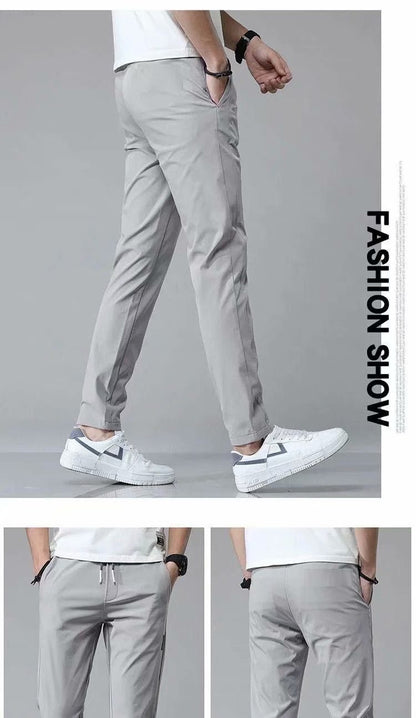 Drawstring Trousers Thin Casual Pants Korean Version Loose Straight Sweatpants Mens Clothing – travel - inspired 0 by Aroundtheworldinarush