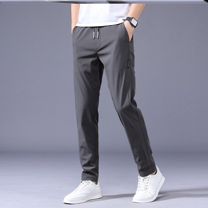 Drawstring Trousers Thin Casual Pants Korean Version Loose Straight Sweatpants Mens Clothing – travel - inspired 0 by Aroundtheworldinarush