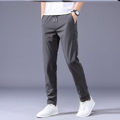 Drawstring Trousers Thin Casual Pants Korean Version Loose Straight Sweatpants Mens Clothing – travel - inspired 0 by Aroundtheworldinarush