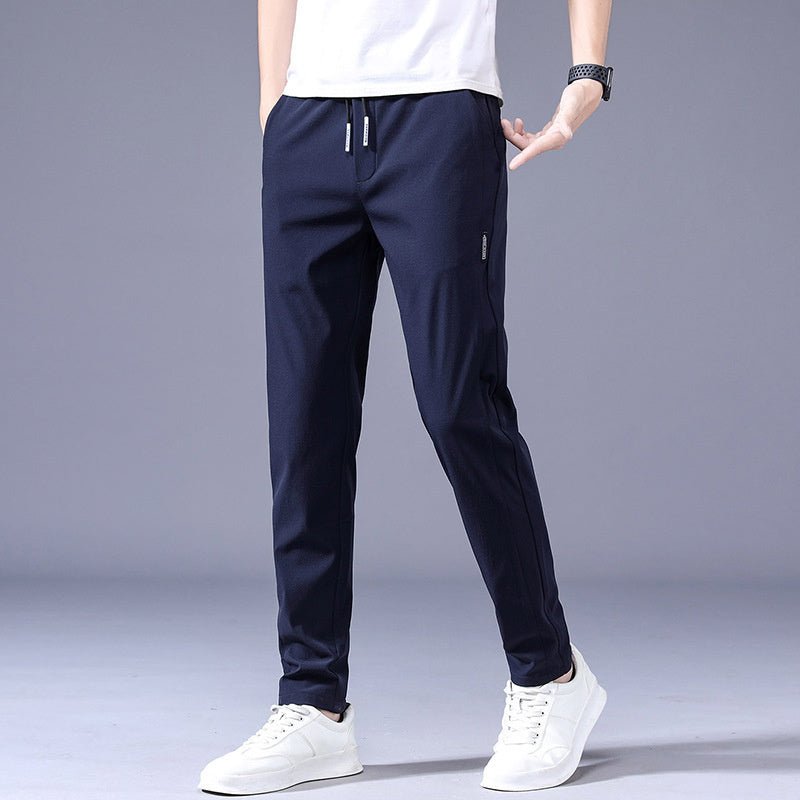 Drawstring Trousers Thin Casual Pants Korean Version Loose Straight Sweatpants Mens Clothing – travel - inspired 0 by Aroundtheworldinarush