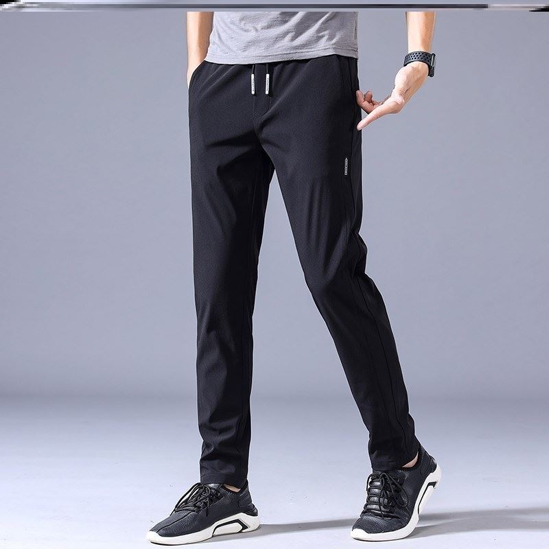 Drawstring Trousers Thin Casual Pants Korean Version Loose Straight Sweatpants Mens Clothing – travel - inspired 0 by Aroundtheworldinarush
