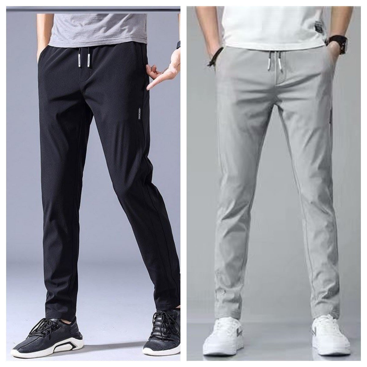 Drawstring Trousers Thin Casual Pants Korean Version Loose Straight Sweatpants Mens Clothing – travel - inspired 0 by Aroundtheworldinarush