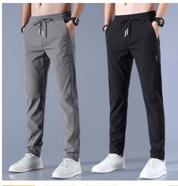 Drawstring Trousers Thin Casual Pants Korean Version Loose Straight Sweatpants Mens Clothing – travel - inspired 0 by Aroundtheworldinarush