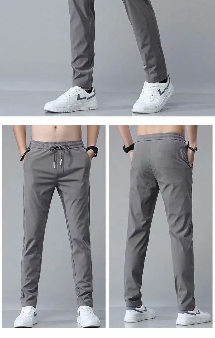 Drawstring Trousers Thin Casual Pants Korean Version Loose Straight Sweatpants Mens Clothing – travel - inspired 0 by Aroundtheworldinarush