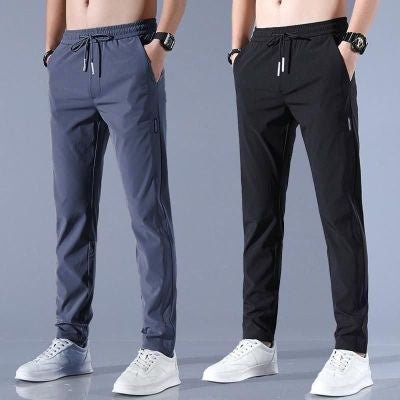 Drawstring Trousers Thin Casual Pants Korean Version Loose Straight Sweatpants Mens Clothing – travel - inspired 0 by Aroundtheworldinarush