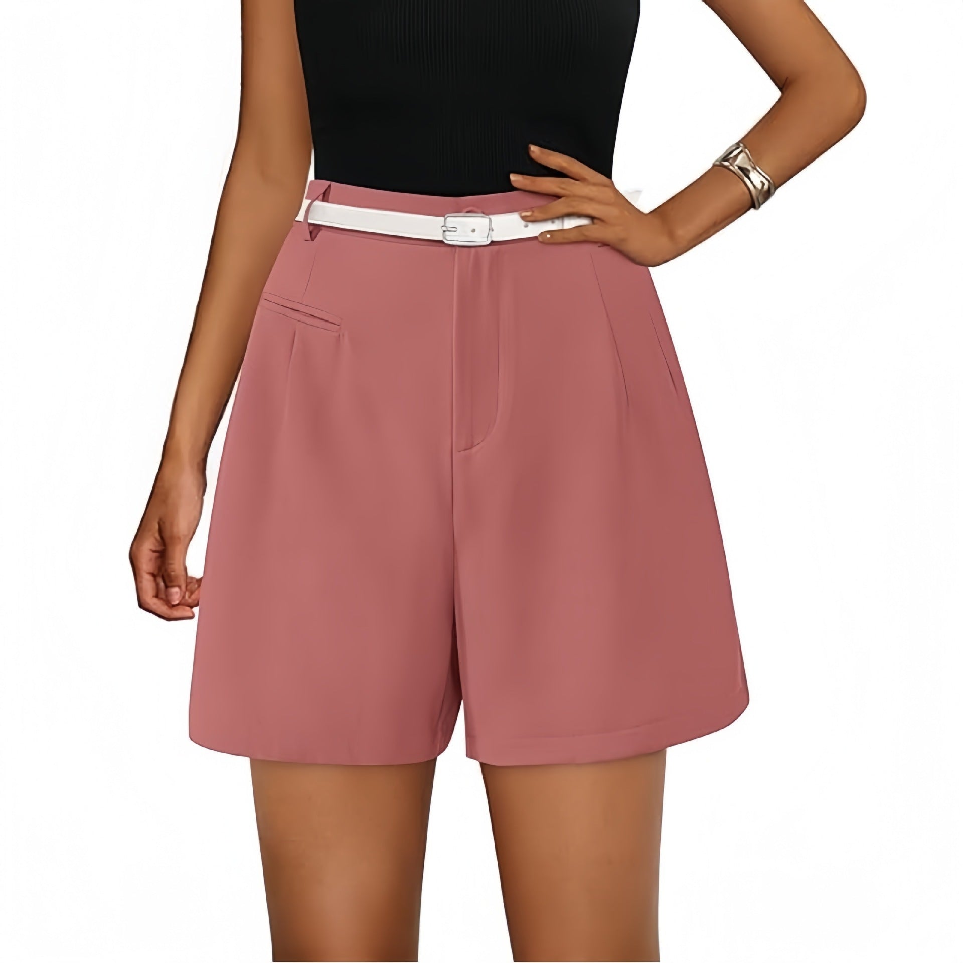 Elastic High Waist Wide Leg Casual Shorts – travel - inspired 0 by Aroundtheworldinarush