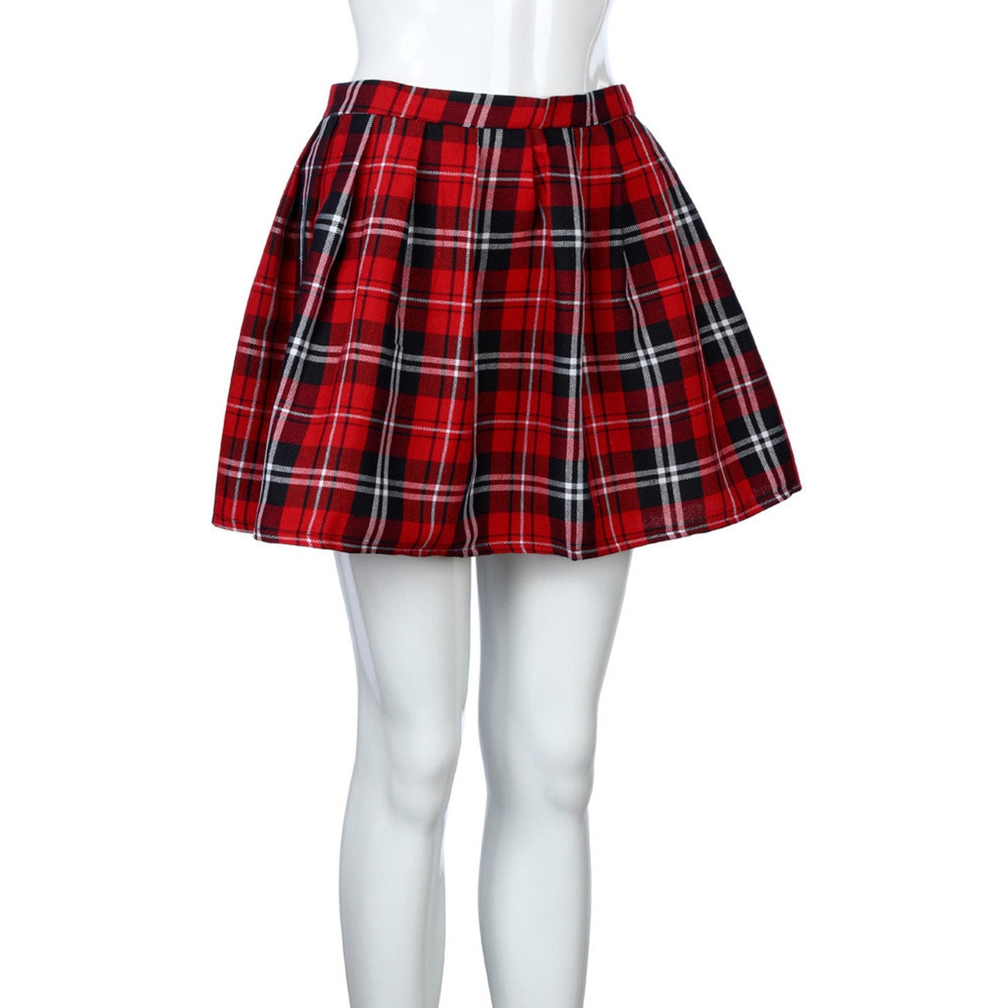 Fashion Women's Plaid Mid - waist Pleated Skirt – travel - inspired 0 by Aroundtheworldinarush