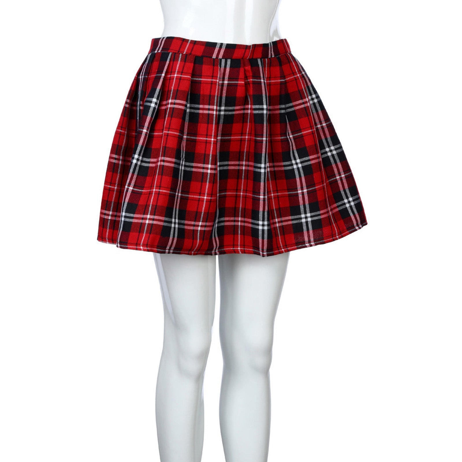 Fashion Women's Plaid Mid - waist Pleated Skirt – travel - inspired 0 by Aroundtheworldinarush