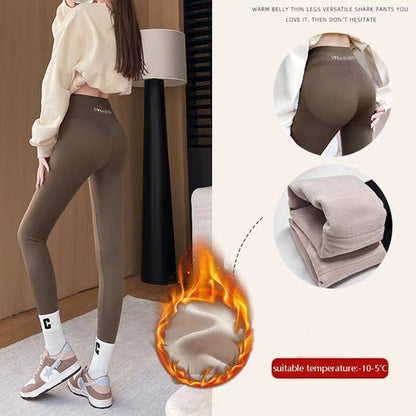 Fleece Thickened Leggings Winter - 20 To 5 Shark Pants For Women High Waist Tight Skinny Tummy Control Buttocks Slimming Yoga Pants – travel - inspired 4 by Aroundtheworldinarush