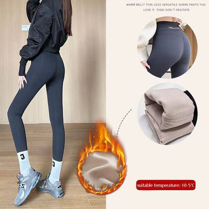 Fleece Thickened Leggings Winter - 20 To 5 Shark Pants For Women High Waist Tight Skinny Tummy Control Buttocks Slimming Yoga Pants – travel - inspired 4 by Aroundtheworldinarush