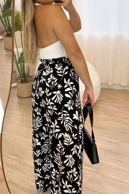 Full Size Printed High Waist Wide Leg Pants – travel - inspired by Aroundtheworldinarush