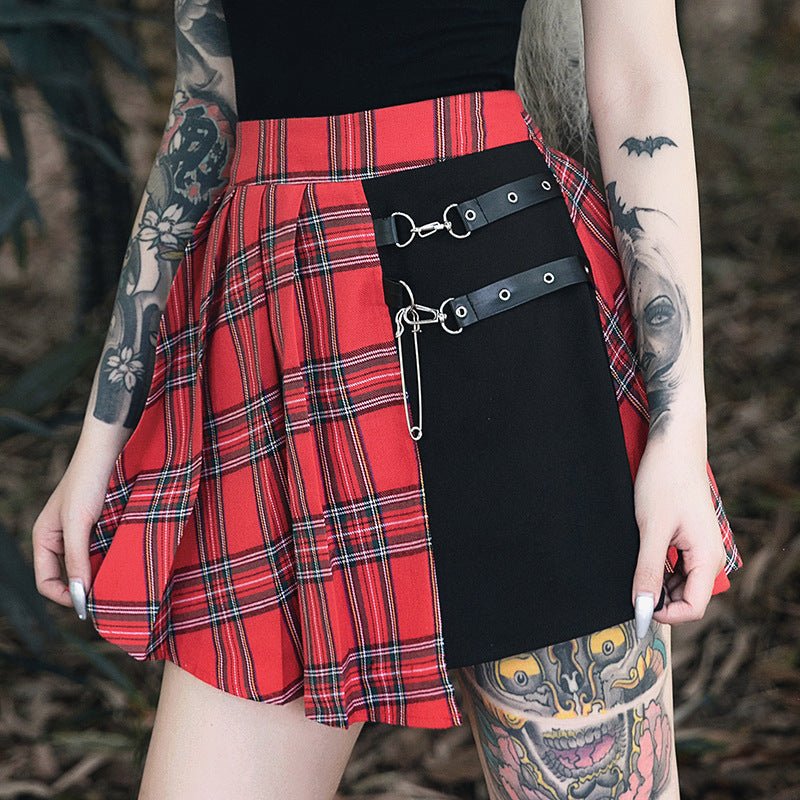 Gothic Pleated Short Skirt Skirt Women – travel - inspired 0 by Aroundtheworldinarush