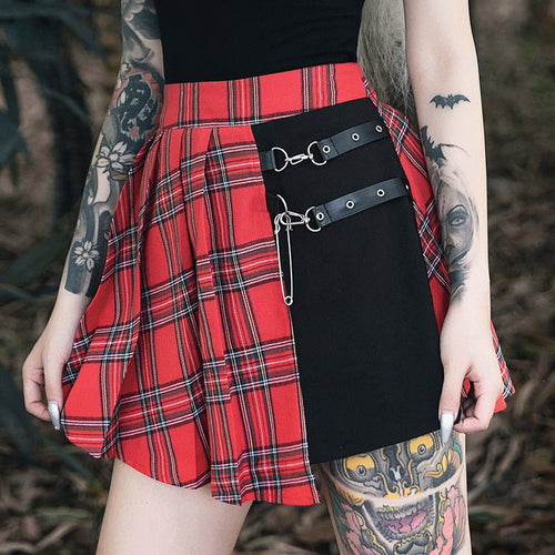 Gothic Pleated Short Skirt Skirt Women – travel - inspired 0 by Aroundtheworldinarush