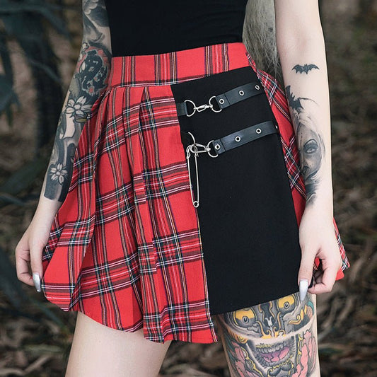 Gothic Pleated Short Skirt Skirt Women – travel - inspired 0 by Aroundtheworldinarush