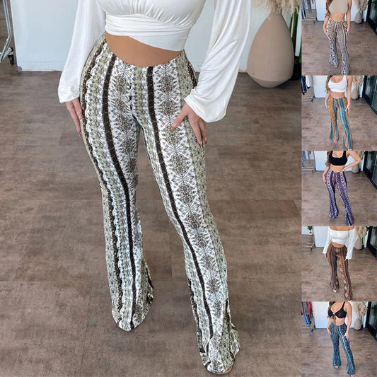 High Elastic Tight Pants Slim Sexy Print Trousers Womens Clothing – travel - inspired 0 by Aroundtheworldinarush
