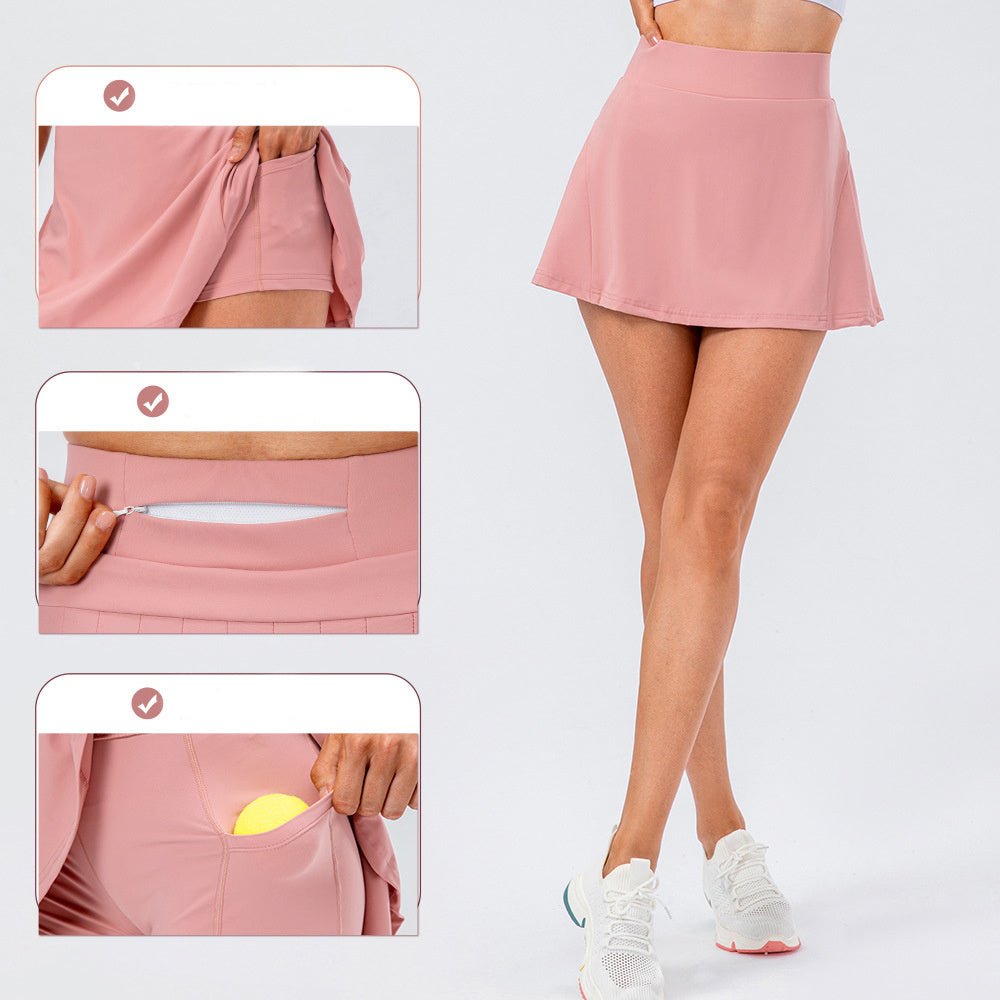 High Quality Tennis Skirt With Zipped Pocket Women Pleated Sports Skirt – travel - inspired 4 by Aroundtheworldinarush