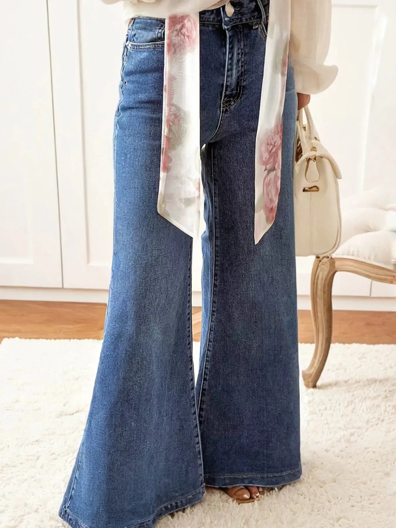 High Waist Button Zip Flare Leg Jeans – travel - inspired by Aroundtheworldinarush