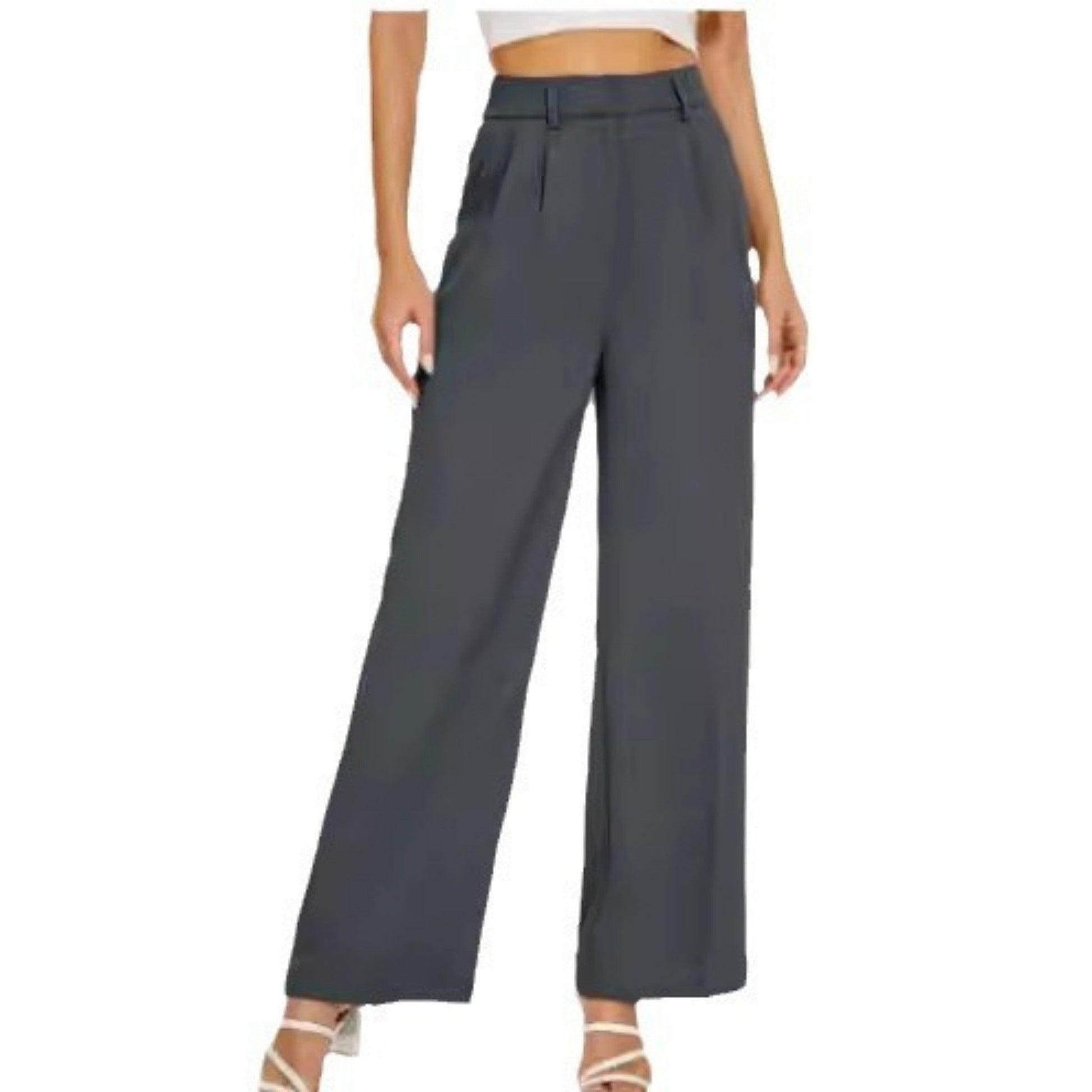 High Waist Straight Trousers With Pockets Wide Leg Casual Pants For Women – travel - inspired 0 by Aroundtheworldinarush