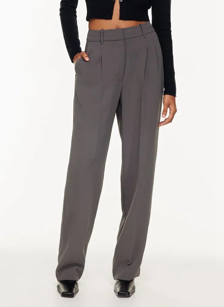 High Waist Straight Trousers With Pockets Wide Leg Casual Pants For Women – travel - inspired 0 by Aroundtheworldinarush