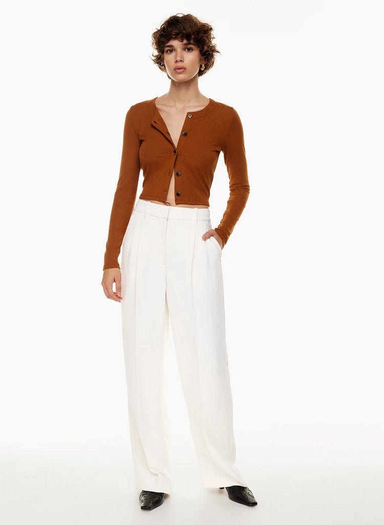 High Waist Straight Trousers With Pockets Wide Leg Casual Pants For Women – travel - inspired 0 by Aroundtheworldinarush