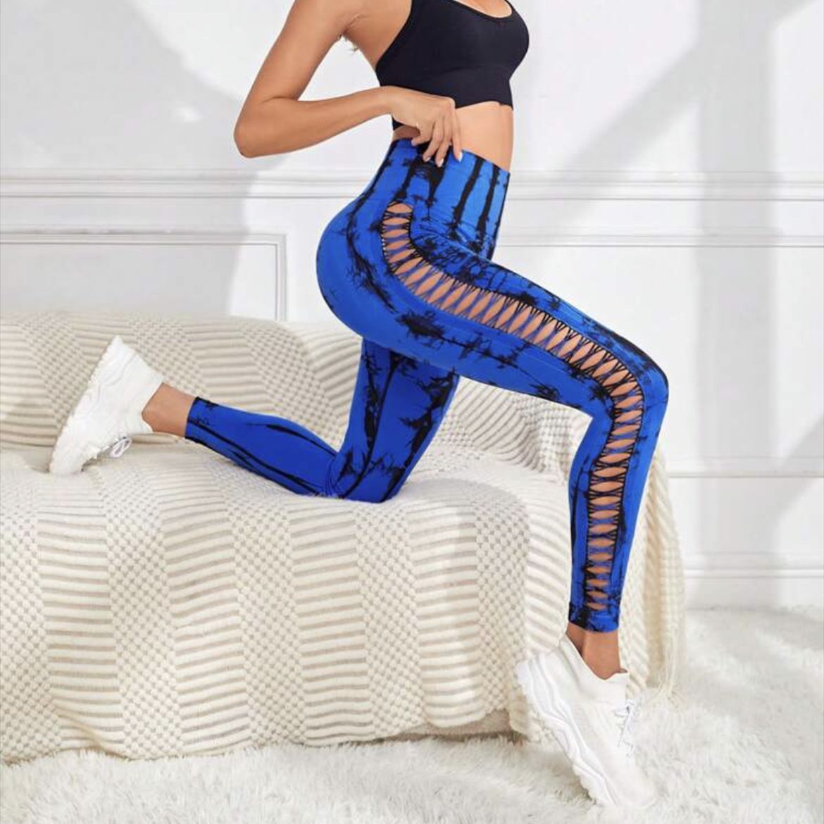 Hollow Tie Dye Printed Yoga Pants High Waist Butt Lift Seamless Sports Gym Fitness Leggings Slim Pants For Women Tight Trousers – travel - inspired 4 by Aroundtheworldinarush