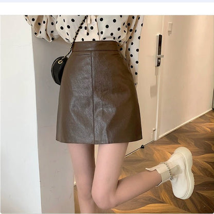 HOT Fashion Women Shiny Leather Skirts Female Solid Bodycon Pencil Short Mini Skirt Woman Zipper High Waist Skirt – travel - inspired 0 by Aroundtheworldinarush