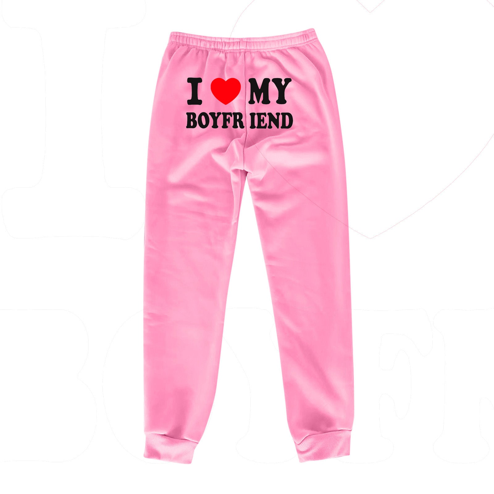 I Love MY BOYFRIEND Printed Trousers Casual Sweatpants Men And Women Sports Pants – travel - inspired 0 by Aroundtheworldinarush