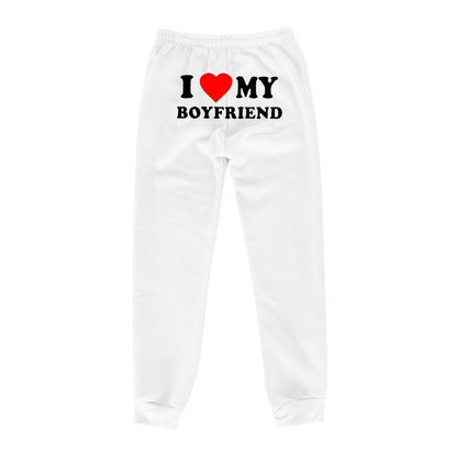 I Love MY BOYFRIEND Printed Trousers Casual Sweatpants Men And Women Sports Pants – travel - inspired 0 by Aroundtheworldinarush