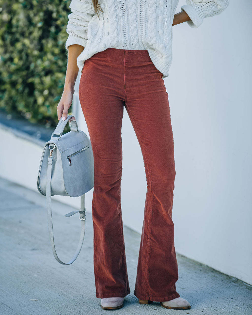 Ins Corduroy High Waist Flared Pants Fashion Casual Slim Solid Color Trousers Autumn And Winter Women's Clothing – travel - inspired 0 by Aroundtheworldinarush