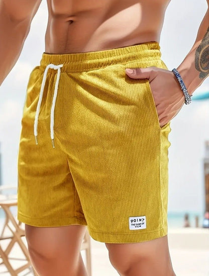 Lace - up Drawstring Shorts Summer Corduroy Sports Short Pants Mens Clothing – travel - inspired 0 by Aroundtheworldinarush