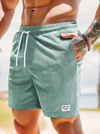 Lace - up Drawstring Shorts Summer Corduroy Sports Short Pants Mens Clothing – travel - inspired 0 by Aroundtheworldinarush
