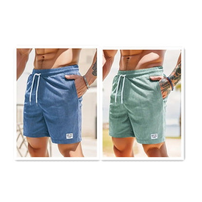 Lace - up Drawstring Shorts Summer Corduroy Sports Short Pants Mens Clothing – travel - inspired 0 by Aroundtheworldinarush