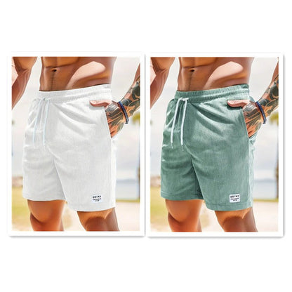 Lace - up Drawstring Shorts Summer Corduroy Sports Short Pants Mens Clothing – travel - inspired 0 by Aroundtheworldinarush