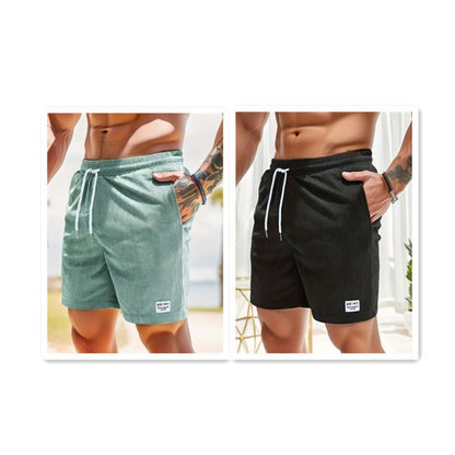 Lace - up Drawstring Shorts Summer Corduroy Sports Short Pants Mens Clothing – travel - inspired 0 by Aroundtheworldinarush
