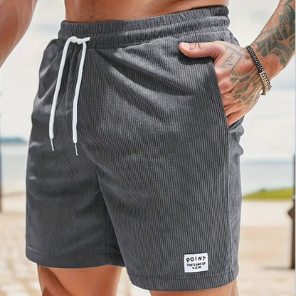 Lace - up Drawstring Shorts Summer Corduroy Sports Short Pants Mens Clothing – travel - inspired 0 by Aroundtheworldinarush