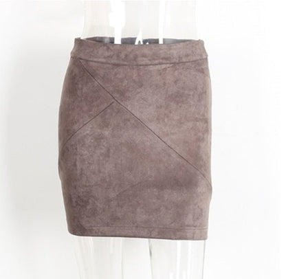 Ladies Leather Suede Pencil Skirt Bodycon Short Skirts Women – travel - inspired 0 by Aroundtheworldinarush