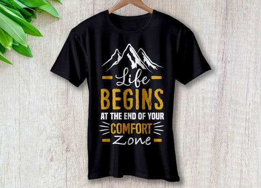 Life Begins At The End Of Your Comfort Zone | Travel - Inspired Unisex T-Shirt – travel - inspired Clothing by Aroundtheworldinarush