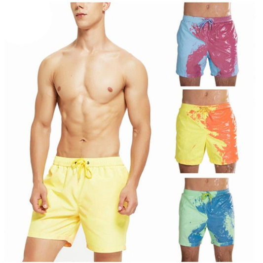 Magical Change Color Beach Shorts Summer Men Swimming Trunks Swimwear Swimsuit Quick Dry bathing shorts Beach Pant – travel - inspired 0 by Aroundtheworldinarush