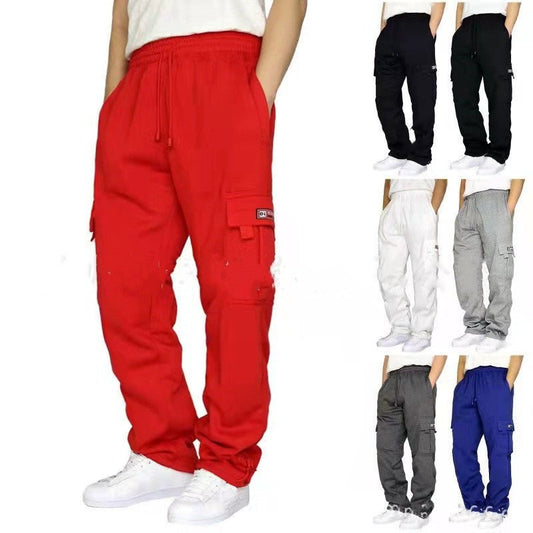 Men Pants Sweatpants Stretch Elastic Waist Jogger Sports Pants Drawstring Trousers Fashion Mens Clothing – travel - inspired 4 by Aroundtheworldinarush