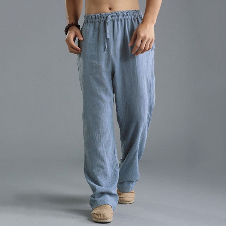 Men's Breathable Linen Loose Casual Sports Pants – travel - inspired 0 by Aroundtheworldinarush