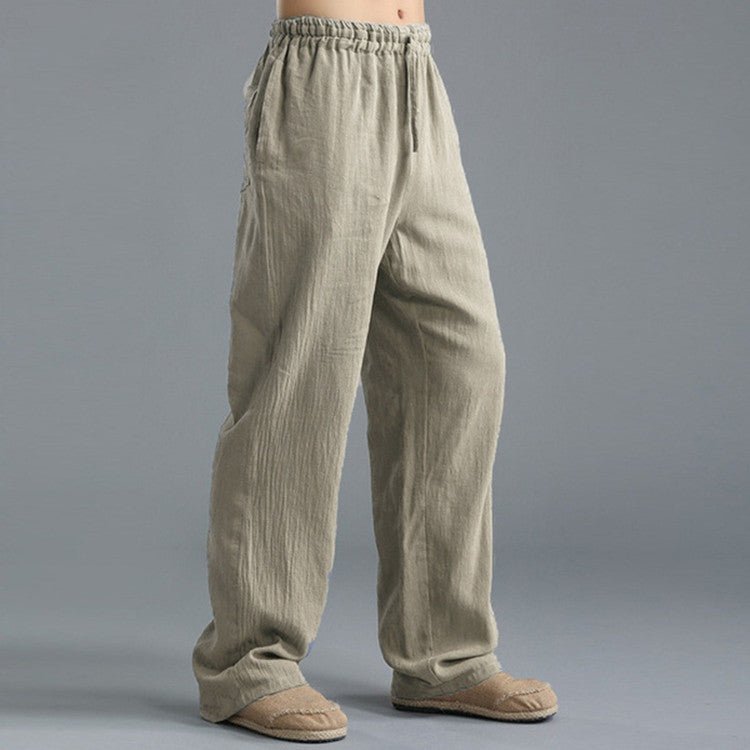 Men's Breathable Linen Loose Casual Sports Pants – travel - inspired 0 by Aroundtheworldinarush
