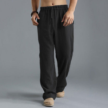 Men's Breathable Linen Loose Casual Sports Pants – travel - inspired 0 by Aroundtheworldinarush