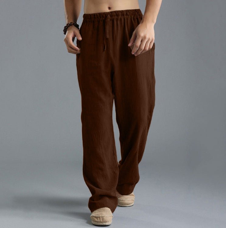 Men's Breathable Linen Loose Casual Sports Pants – travel - inspired 0 by Aroundtheworldinarush