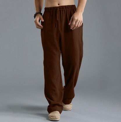 Men's Breathable Linen Loose Casual Sports Pants – travel - inspired 0 by Aroundtheworldinarush