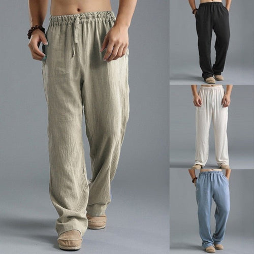 Men's Breathable Linen Loose Casual Sports Pants – travel - inspired 0 by Aroundtheworldinarush