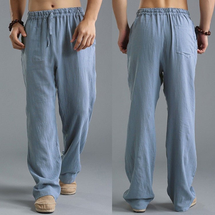Men's Breathable Linen Loose Casual Sports Pants – travel - inspired 0 by Aroundtheworldinarush