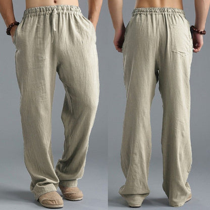 Men's Breathable Linen Loose Casual Sports Pants – travel - inspired 0 by Aroundtheworldinarush