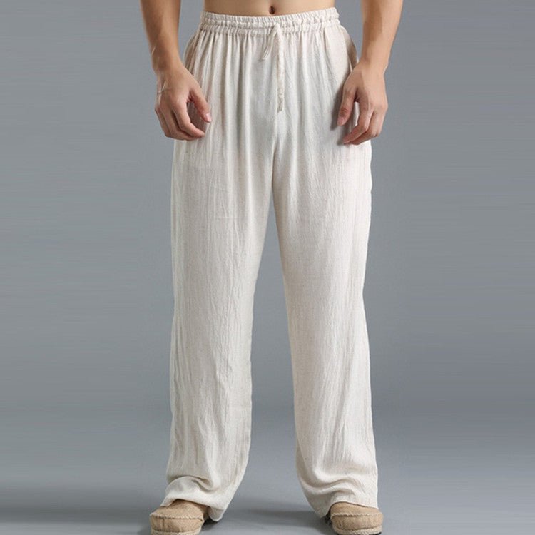 Men's Breathable Linen Loose Casual Sports Pants – travel - inspired 0 by Aroundtheworldinarush